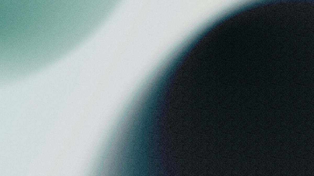 Soft mint and ink abstract curves